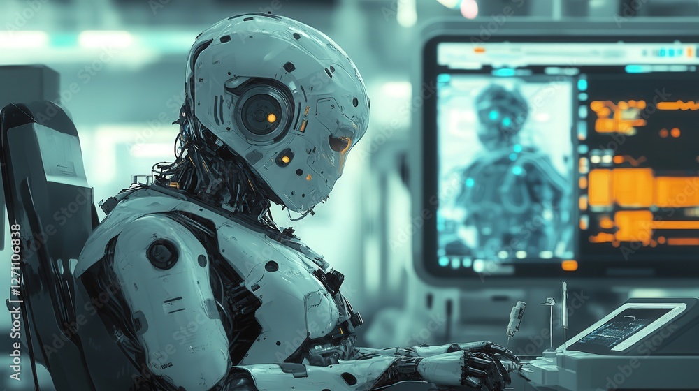 Poster robotic surgeon that performs operations with microscopic precision