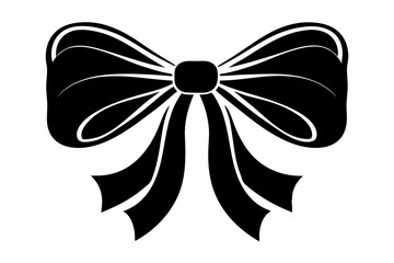 black and white bow