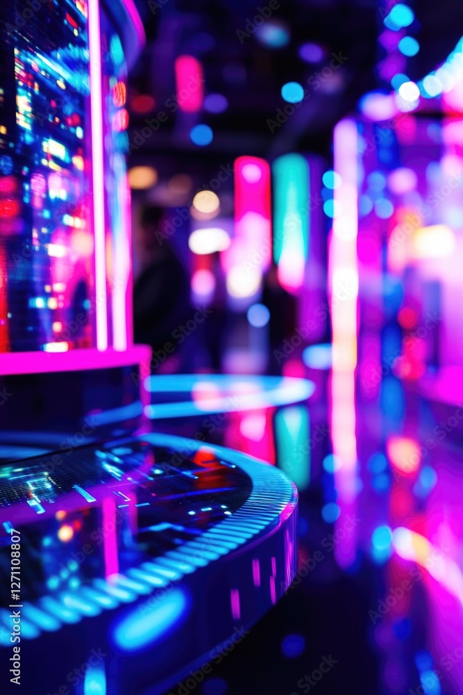 Aufkleber a close-up shot of a video game machine in a room, suitable for use as a design element or illustrat