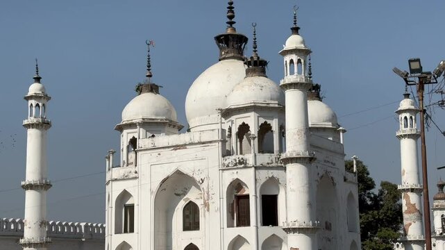 A tilt down shot of Zinat Asiya tomb in Chota Imambara at Lucknow, India
