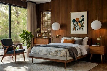 mid century modern interior home design 