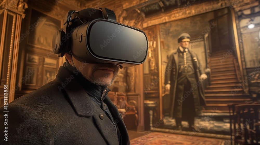 Poster advanced vr system that allows users to experience past historical events in real-time