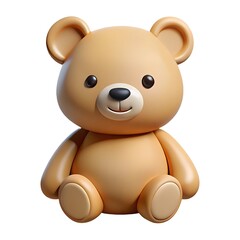 3d  brown teddy bear