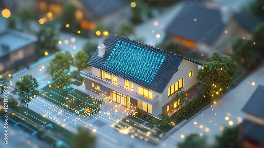 Poster smart home energy management system adjusting power usage dynamically