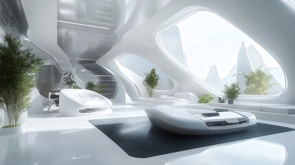 future home where furniture and walls can reshape themselves based on the needs of the occupants.