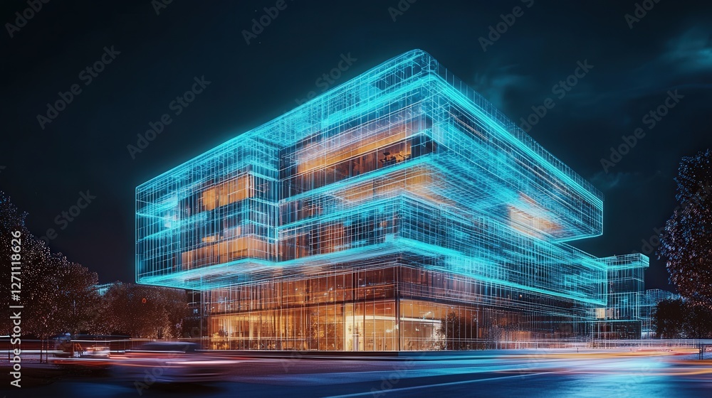 Poster smart office building with real-time energy optimization
