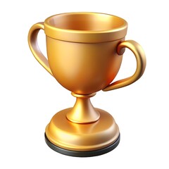  3d, illustration, award gold trophy cup
