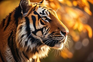 Obraz premium Tiger face wildlife animal mammal.