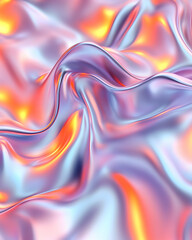 Iridescent shimmering fabric design creating abstract waves for background use