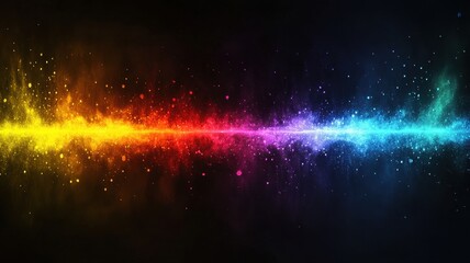 Obraz premium Dynamic rainbow gradient splash abstract art digital design vibrant colors perspective high-energy concept