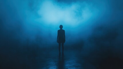 Colorful silhouette pf person standing in monochrome crowd of different people,surreal unique and different concept,loneliness in society,shadow,freedom,Love,be yourself,Stand out from the crowd.