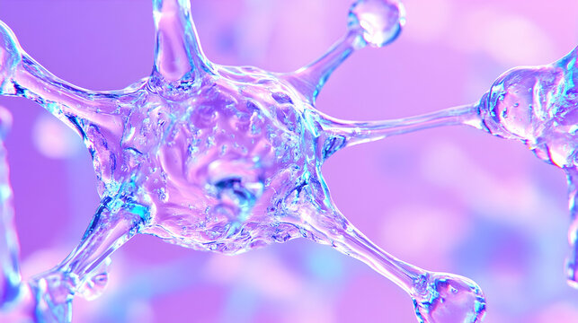 Neuron cell. Close-up of neuron cell in abstract background, for medical purposes