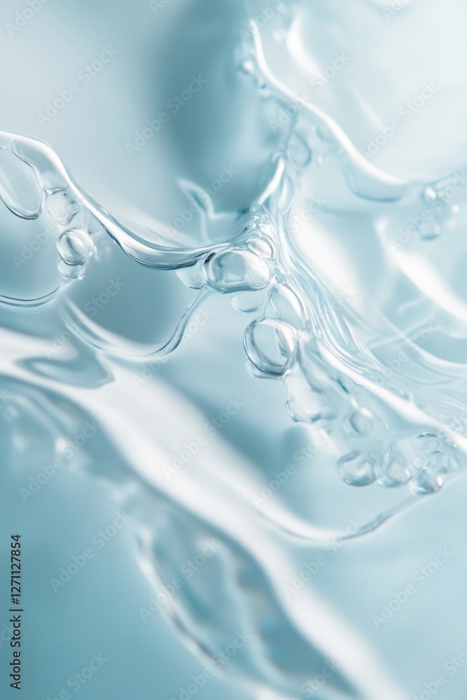 Poster close-up view of a toothbrush floating on the surface of water
