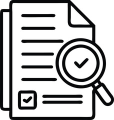 Audit document line icon