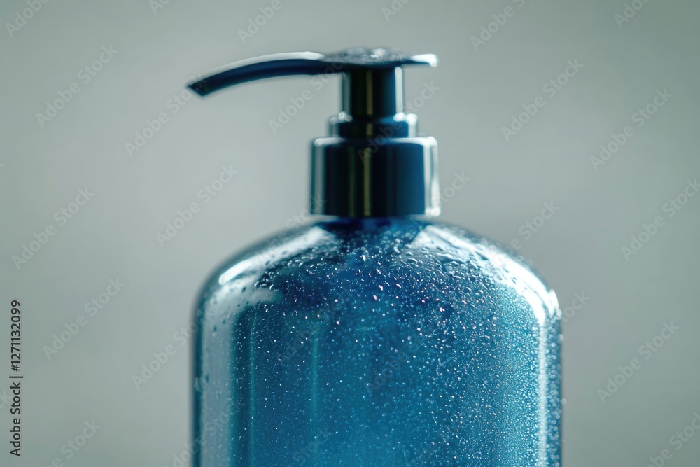 Poster a clear glass bottle with a built-in dispenser for liquids, perfect for use in illustrations about h