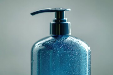 Obraz premium A clear glass bottle with a built-in dispenser for liquids, perfect for use in illustrations about health and wellness, science, or everyday life