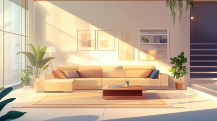 Bright and Spacious Living Room Design
