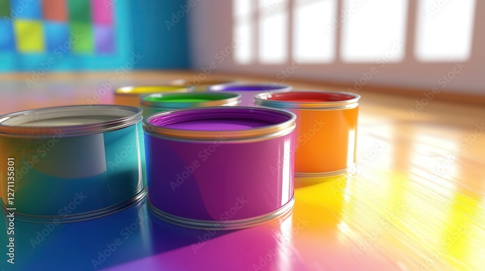 Aufkleber futuristic paint that changes color based on temperature.