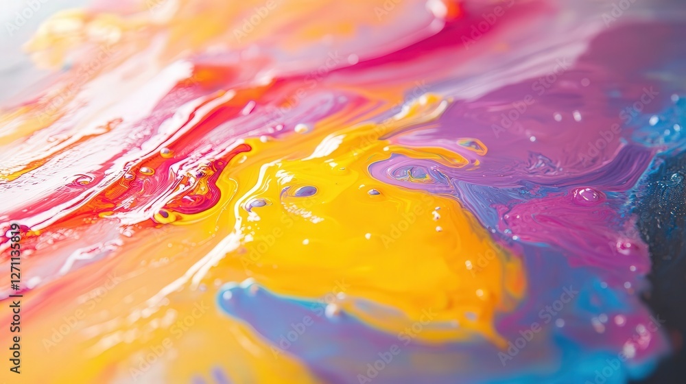 Poster futuristic paint that changes color based on temperature.