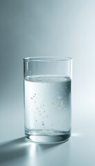 White powder in a glass beaker with water creates a visually striking effect, texture, water