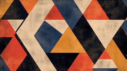 Abstract Geometric Triangle Pattern Design