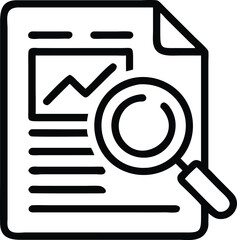 Audit document line icon