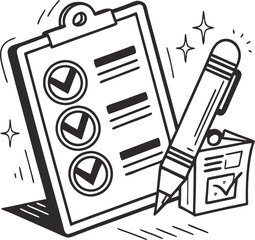 Audit document line icon