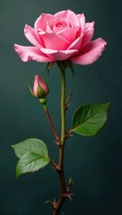 Obraz premium pink rose stems wrapped tightly around a gnarled, thorny vine, thorns, bloom, gardenia