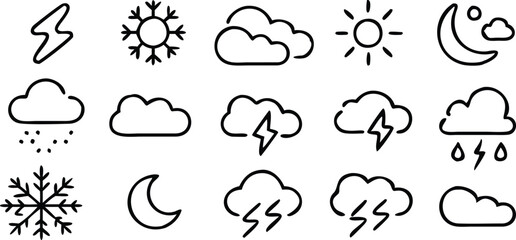 Weather icons set. Vector