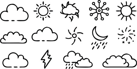 Weather icons set. Vector