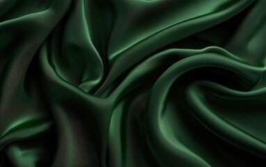 Obraz premium Dark forest green smooth silk background mockup Saint Patricks Day