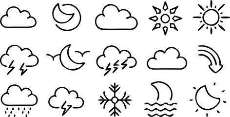 Weather icons set. Vector