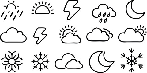 Weather icons set. Vector