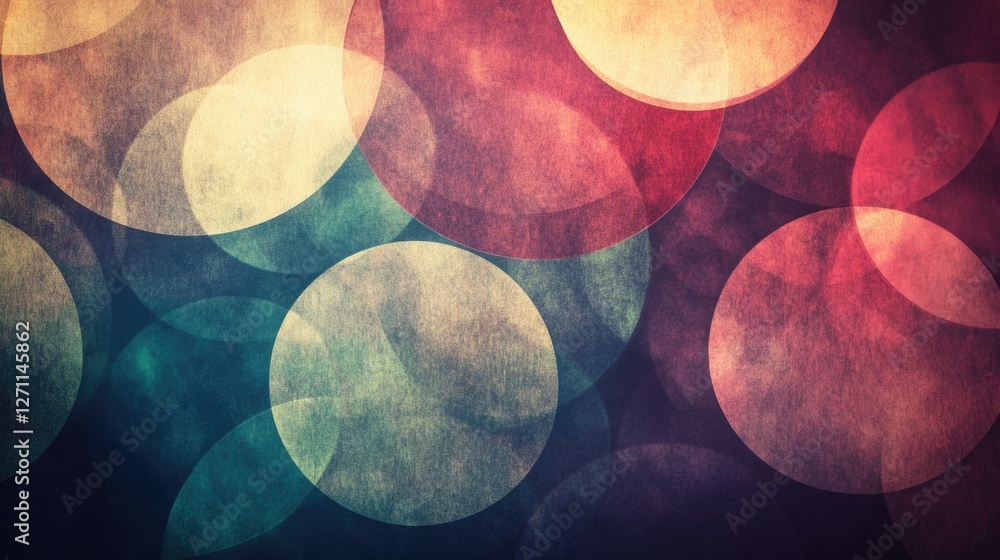 Aufkleber Blurry image of multiple circular shapes