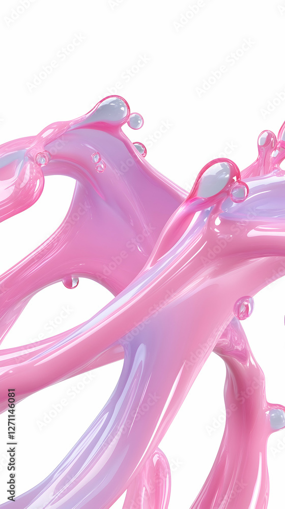 Poster abstract fluid form on white background for web design