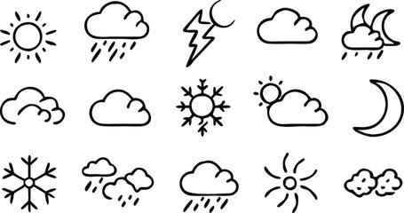 Weather icons set. Vector