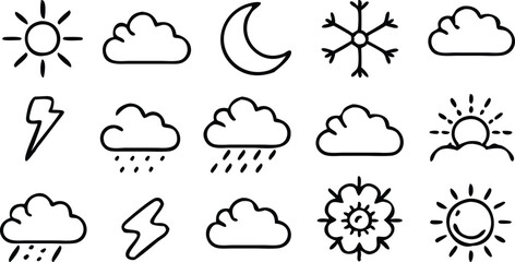 Weather icons set. Vector