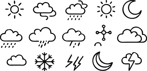 Weather icons set. Vector