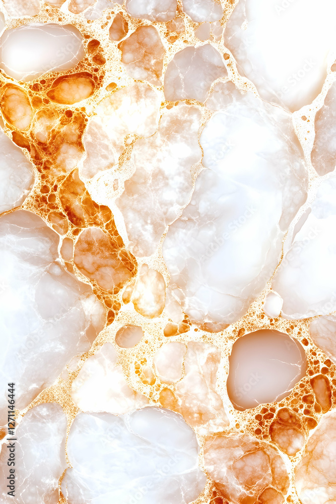 Poster abstract marble texture pattern with white and tan color, use as a backdrop