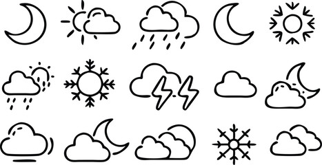 Weather icons set. Vector