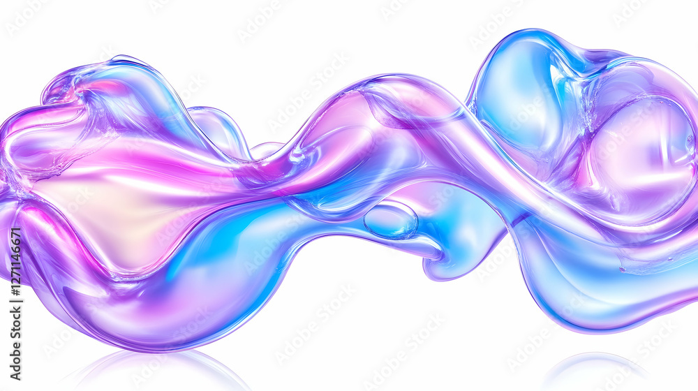Poster abstract shimmering wave effect against a white background for graphic design use