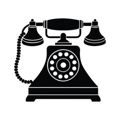 old phone isolated on white