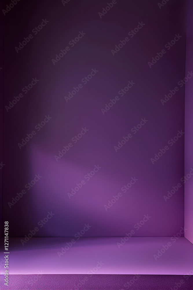 Poster soft purple gradient background with subtle light shadow, perfect for product display or branding