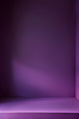 Fototapeta premium Soft purple gradient background with subtle light shadow, perfect for product display or branding