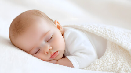 Newborn Baby Close-up Shot, Soft Diffused Light, Tender Expression, Natural Skin Tone
