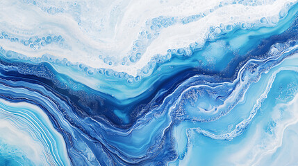 Fototapeta premium Abstract Blue Fluid Art Texture Background