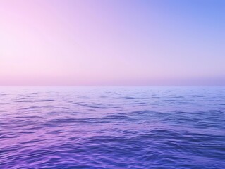 Obraz premium Harmonic blend of sky and water reflecting pastel serenity at sea