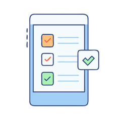 mobile survey icon, mobile survey vector illustration-simple illustration of mobile survey, perfect for mobile survey logos and icons