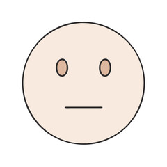 neutral face icon, neutral face vector illustration-simple illustration of neutral face, perfect for neutral face logos and icons