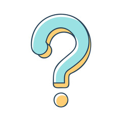 question mark icon, question mark vector illustration-simple illustration of question mark, perfect for question mark logos and icons